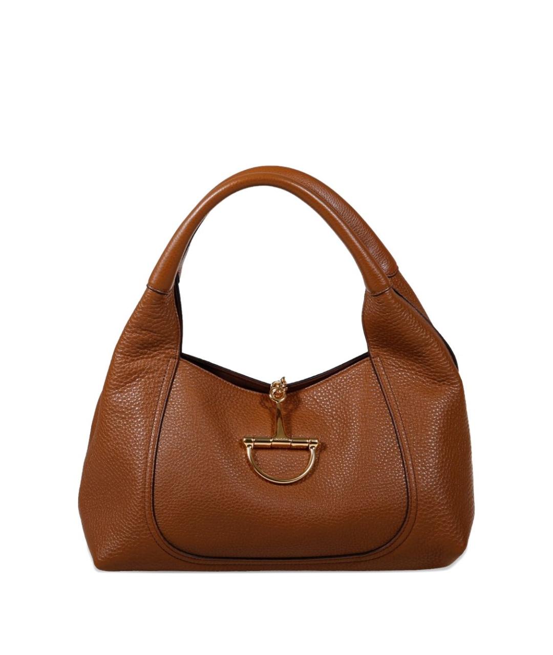 GUCCI Коричневая кожаная сумка тоут, фото 1