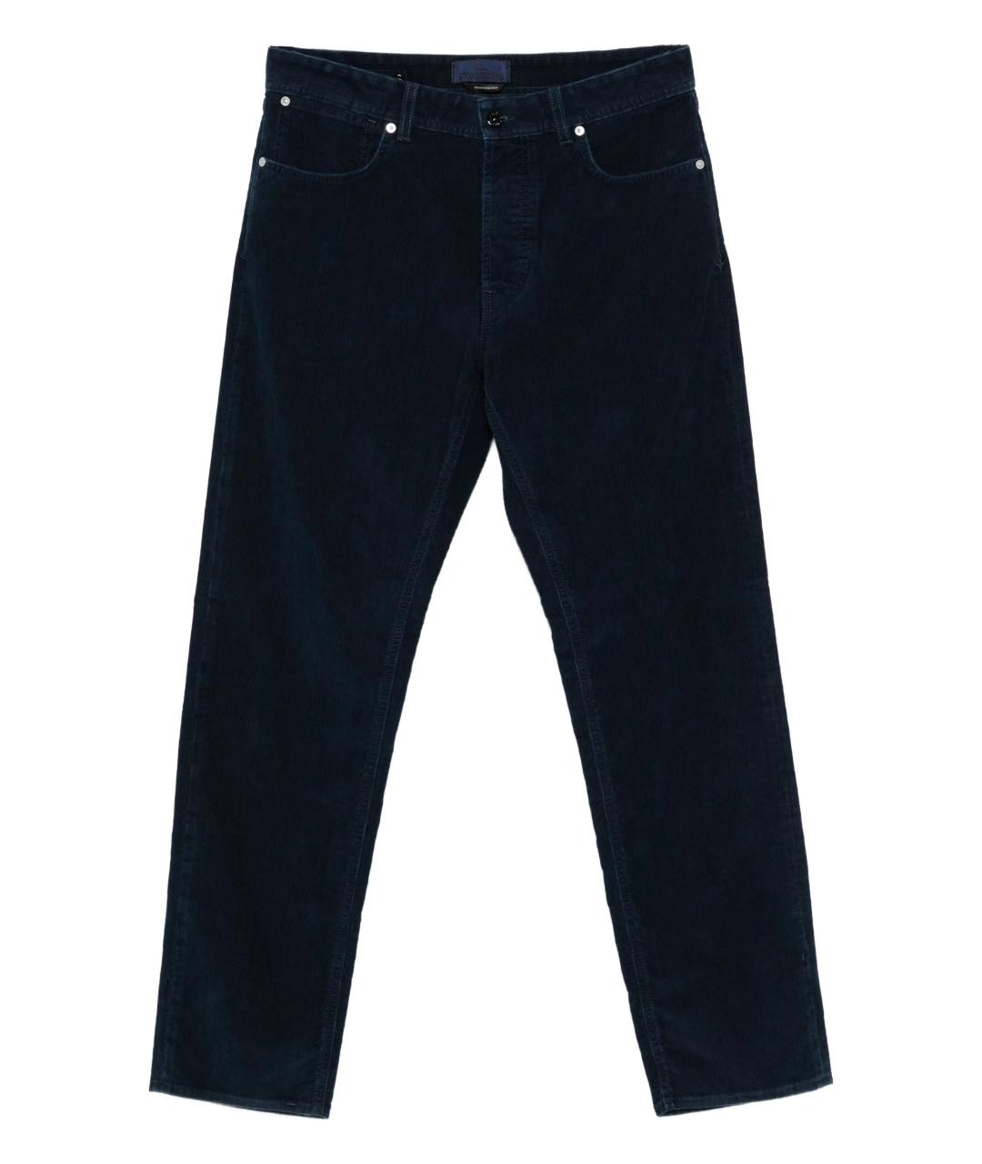 STONE ISLAND Темно-синие хлопковые прямые джинсы, фото 1