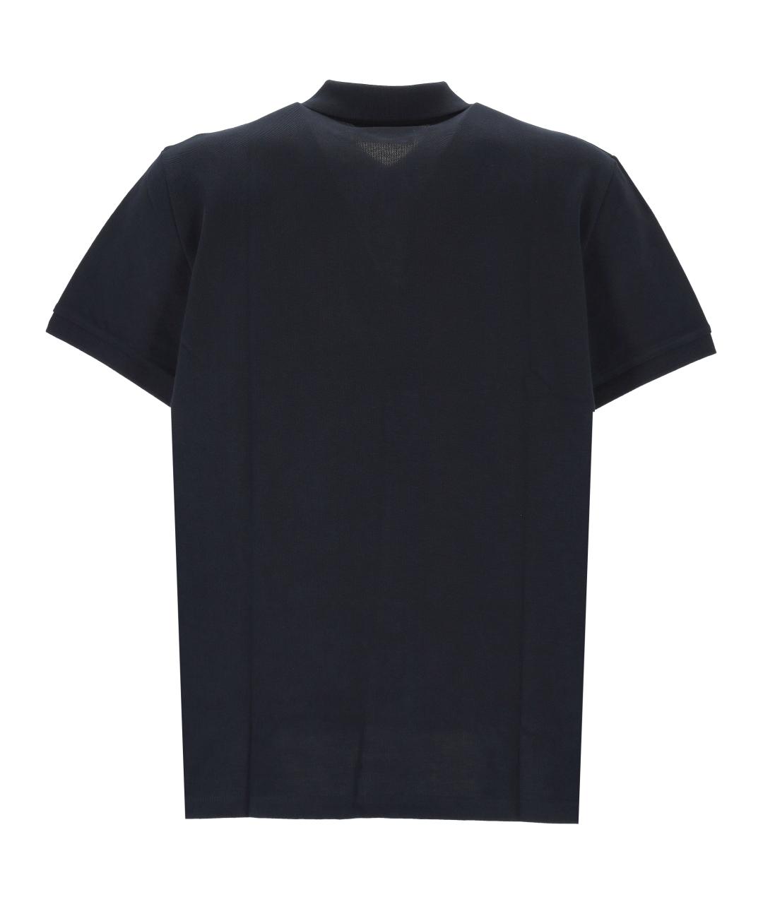 PEUTEREY Черное хлопковое поло с коротким рукавом, фото 3