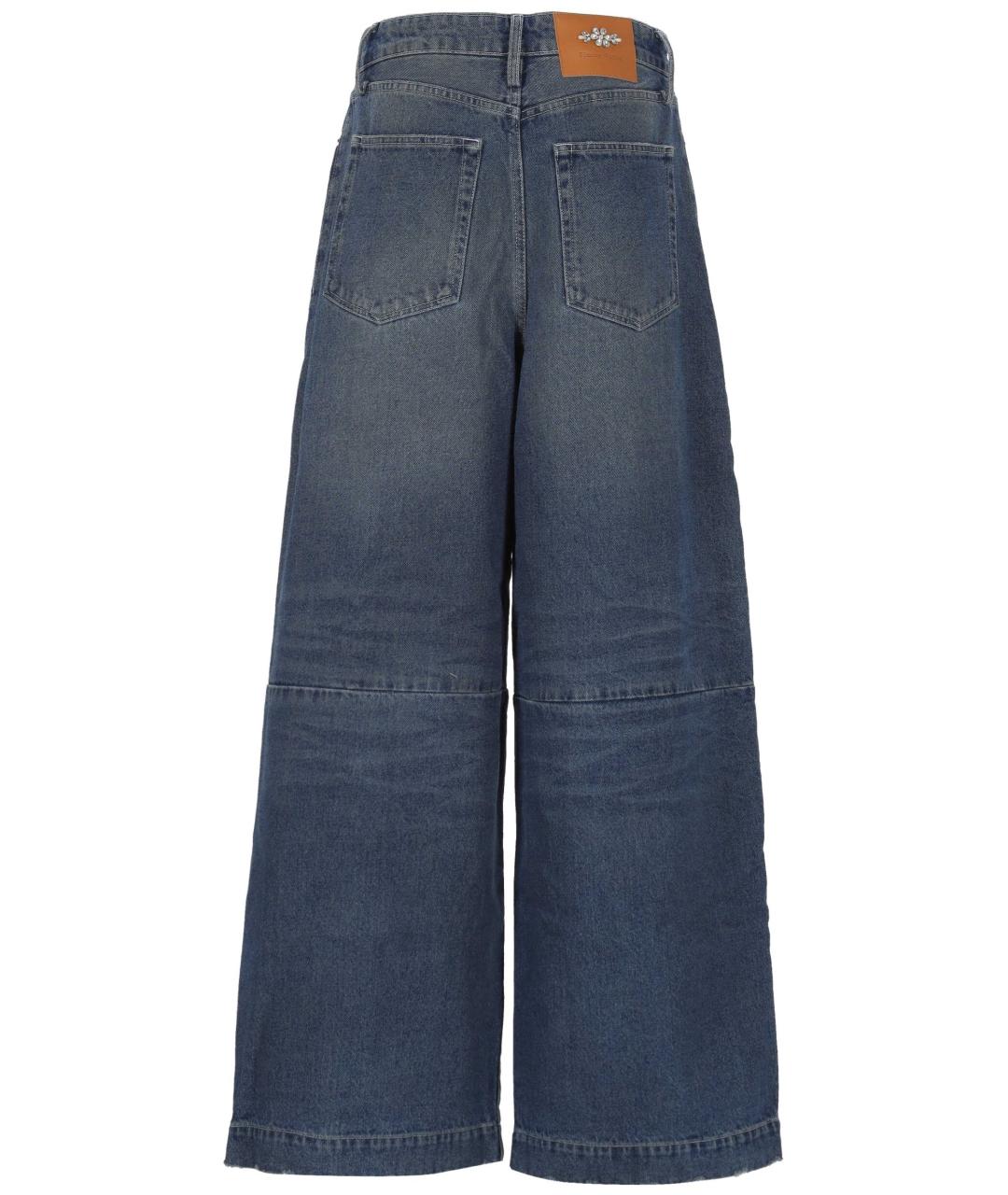 SIMONE ROCHA Синие хлопковые прямые джинсы, фото 3