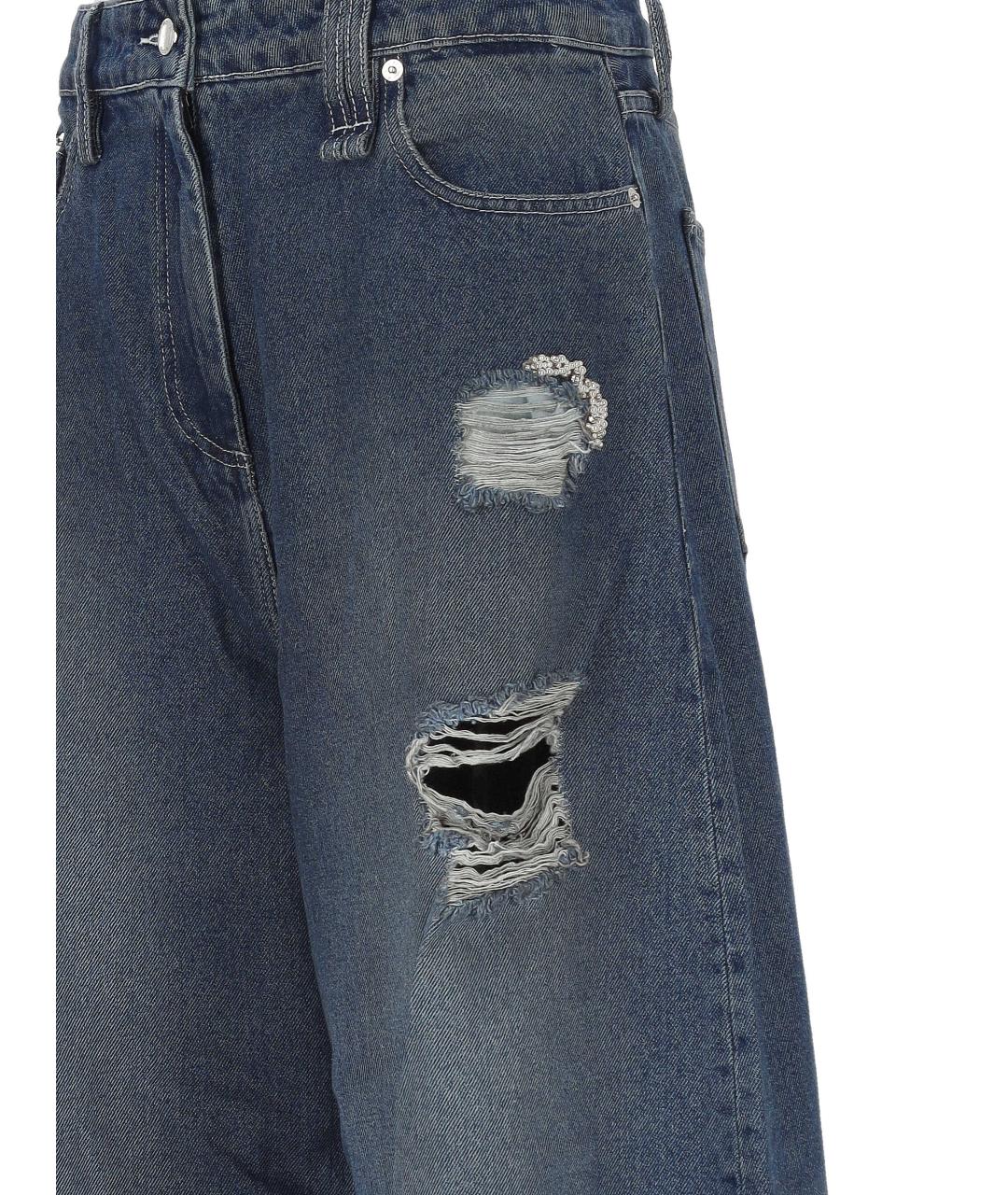 SIMONE ROCHA Синие хлопковые прямые джинсы, фото 2