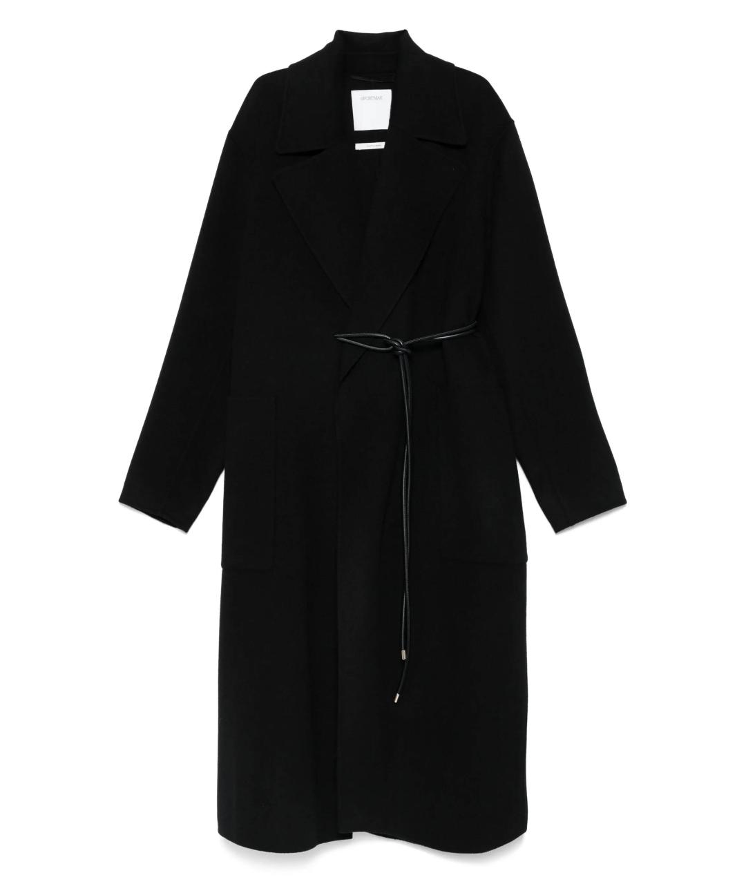 SPORTMAX Черное шерстяное пальто, фото 1