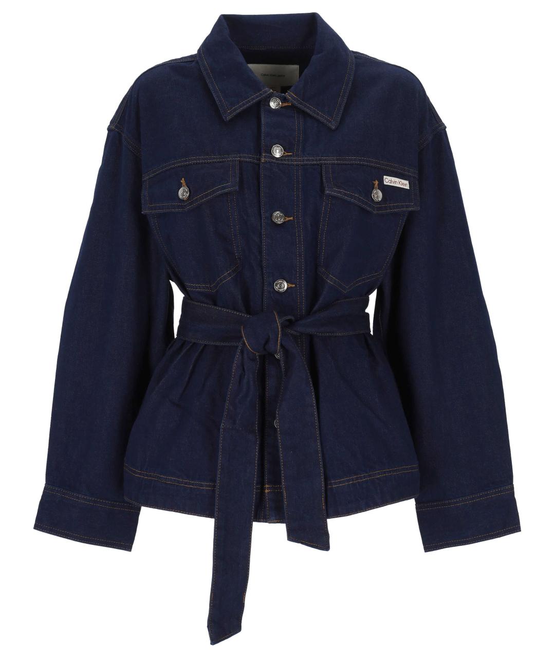 CALVIN KLEIN Темно-синяя хлопковая куртка, фото 1