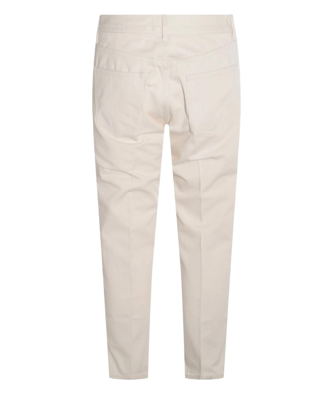 LARDINI Бежевые хлопковые джинсы скинни, фото 3