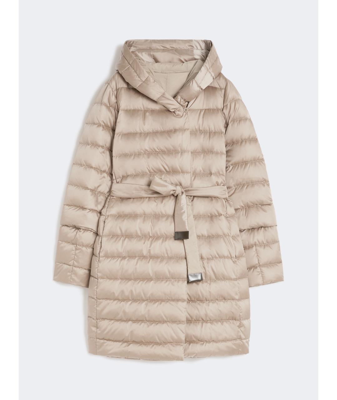 MAX MARA Бежевое полиамидовое пальто, фото 3