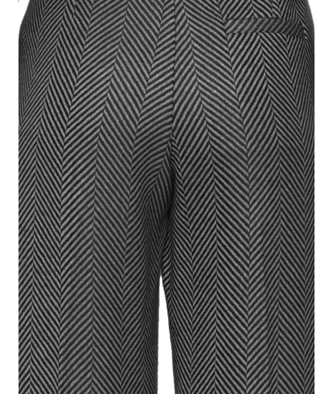 FORTE FORTE Серые шерстяные прямые брюки, фото 3