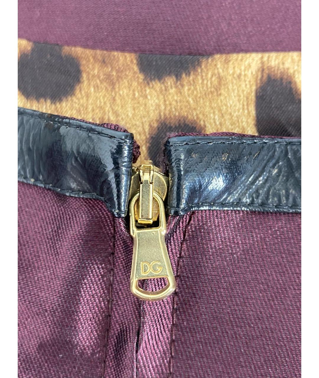 DOLCE&GABBANA Бордовое шелковое коктейльное платье, фото 4