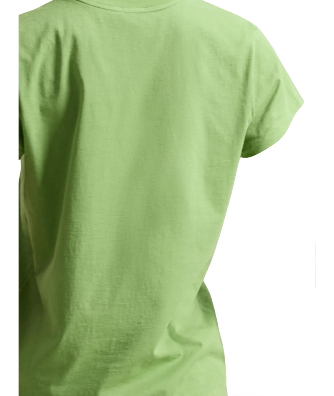 POLO RALPH LAUREN Зеленая хлопковая футболка, фото 3