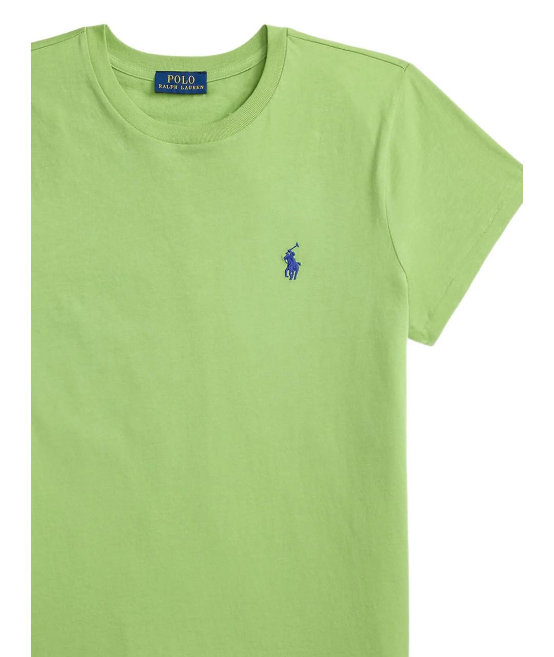 POLO RALPH LAUREN Зеленая хлопковая футболка, фото 2