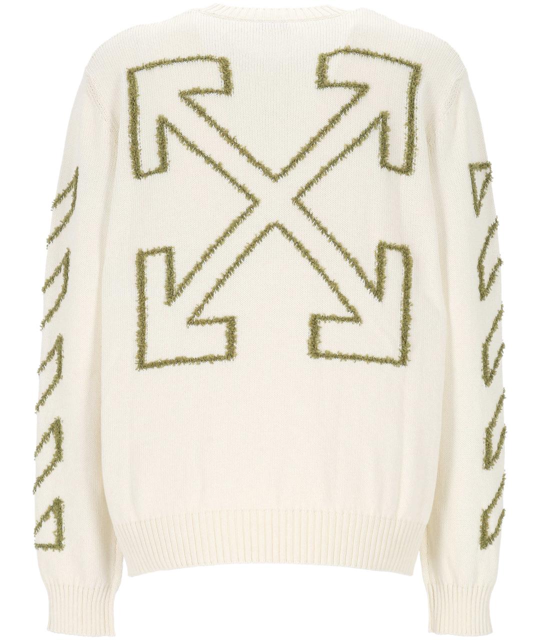 OFF-WHITE Белый хлопковый джемпер / свитер, фото 3