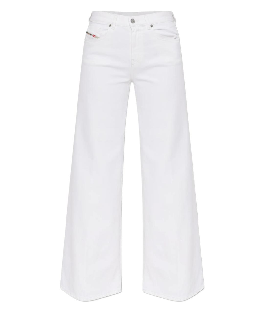 DIESEL Белые хлопко-эластановые прямые джинсы, фото 1