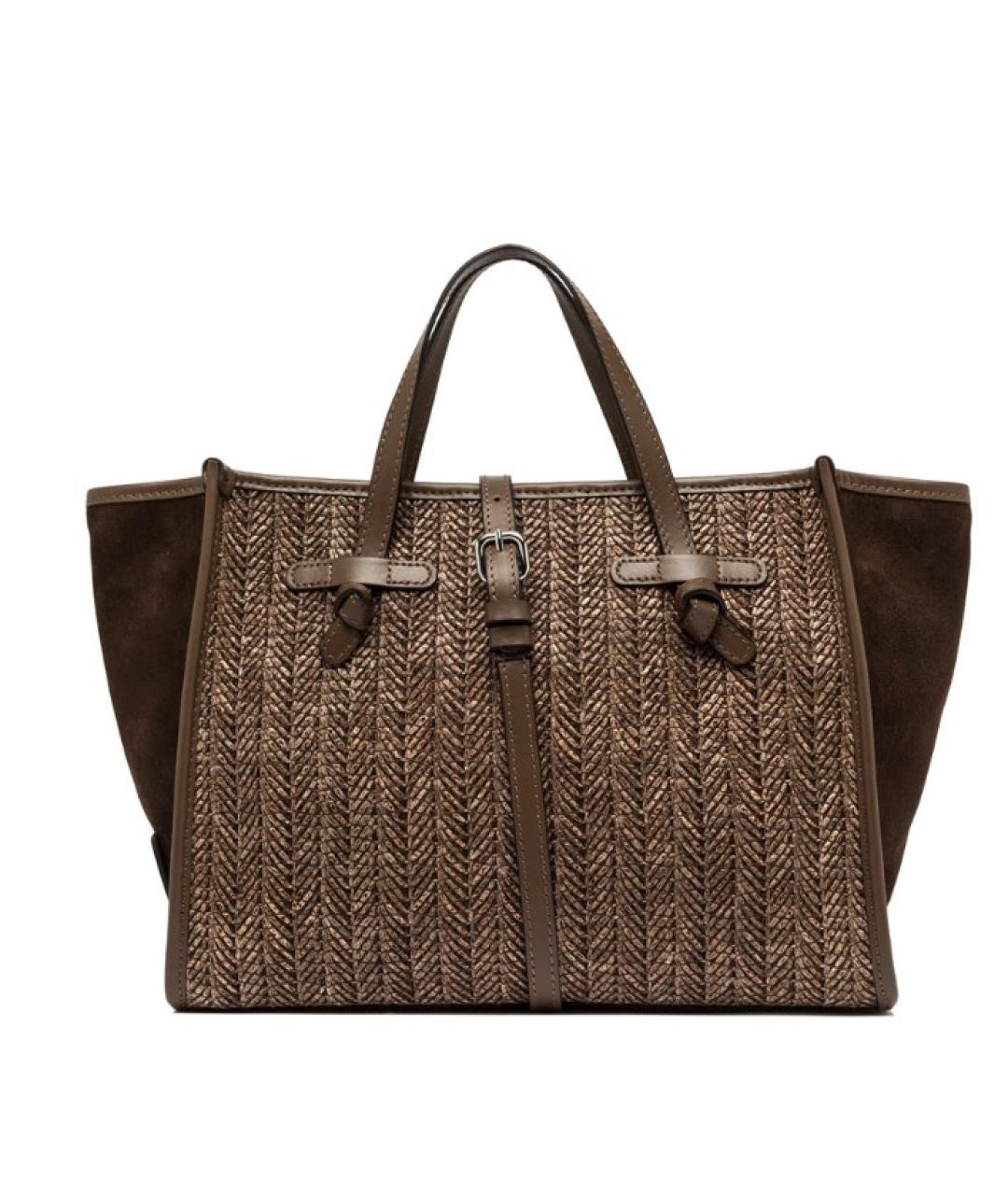 Gianni Chiarini Коричневая пелетеная сумка тоут, фото 1