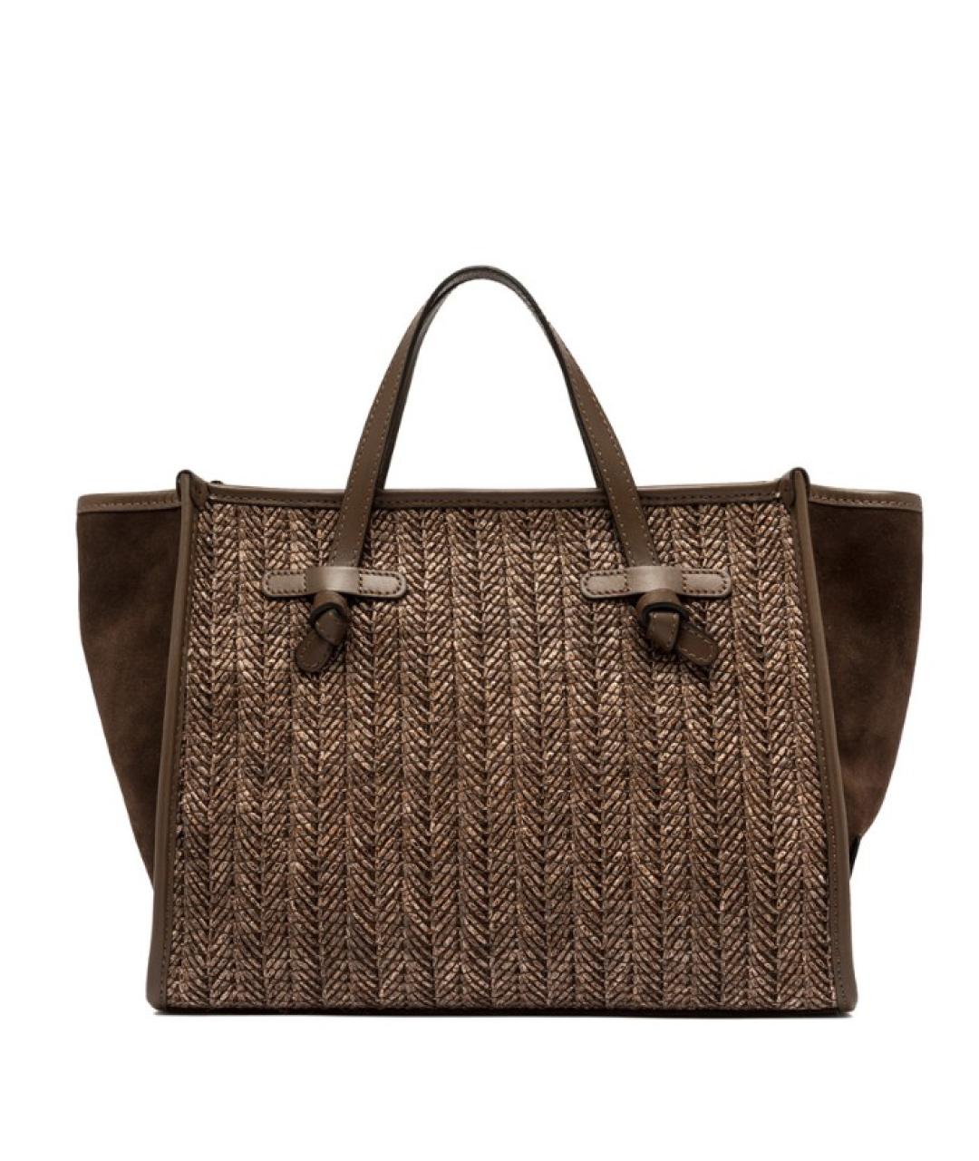 Gianni Chiarini Коричневая пелетеная сумка тоут, фото 4