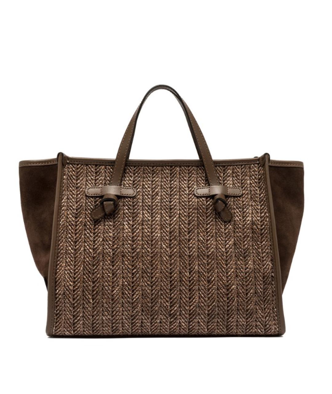 Gianni Chiarini Коричневая пелетеная сумка тоут, фото 2