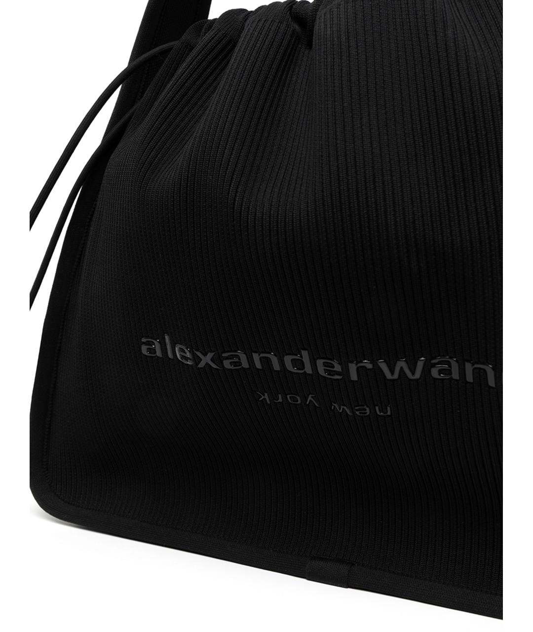 ALEXANDER WANG Черная тканевая сумка тоут, фото 2