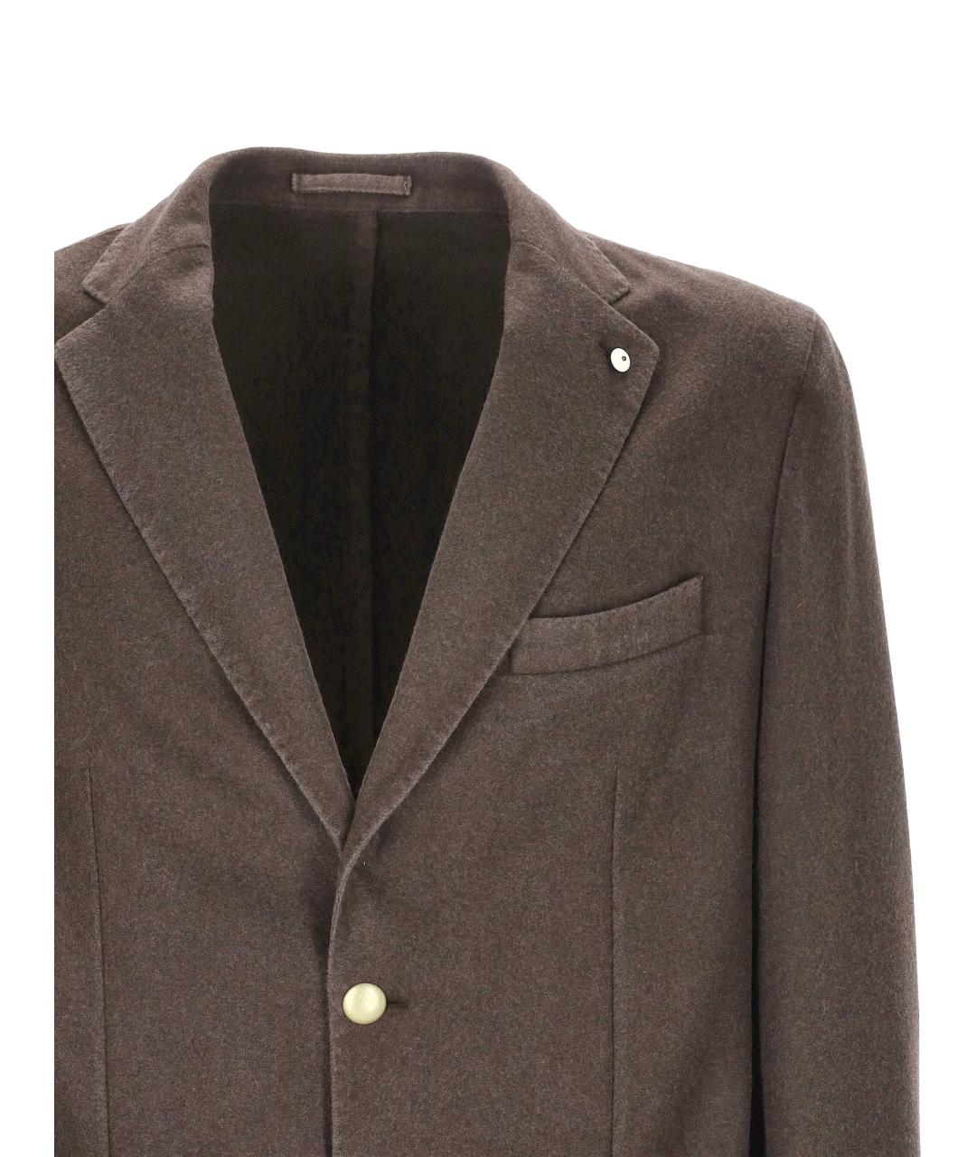 L.B.M. 1911 Коричневый шерстяной пиджак, фото 2