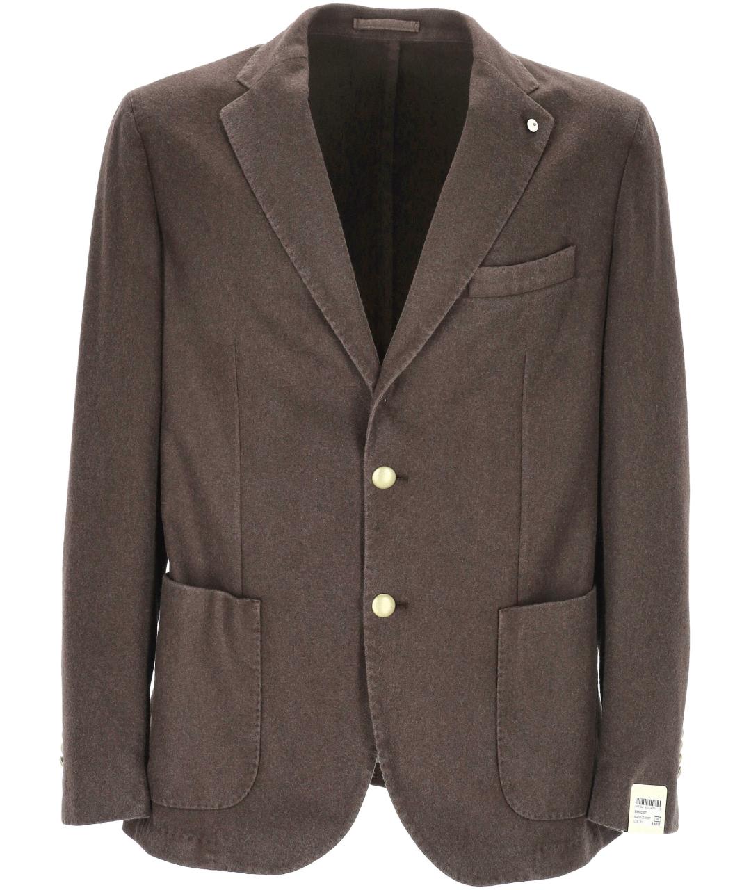 L.B.M. 1911 Коричневый шерстяной пиджак, фото 1