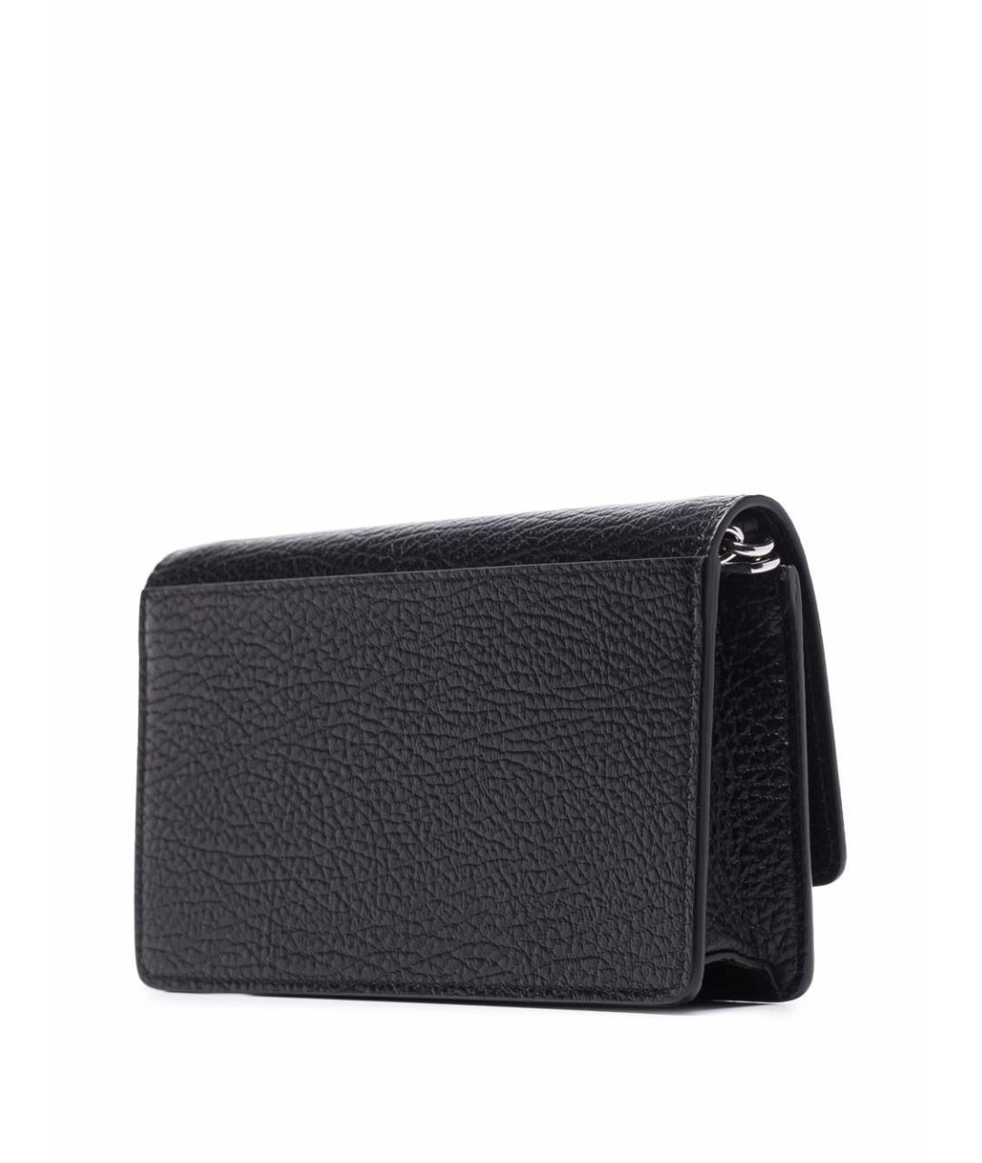 MAISON MARGIELA Черная кожаная сумка на плечо, фото 2