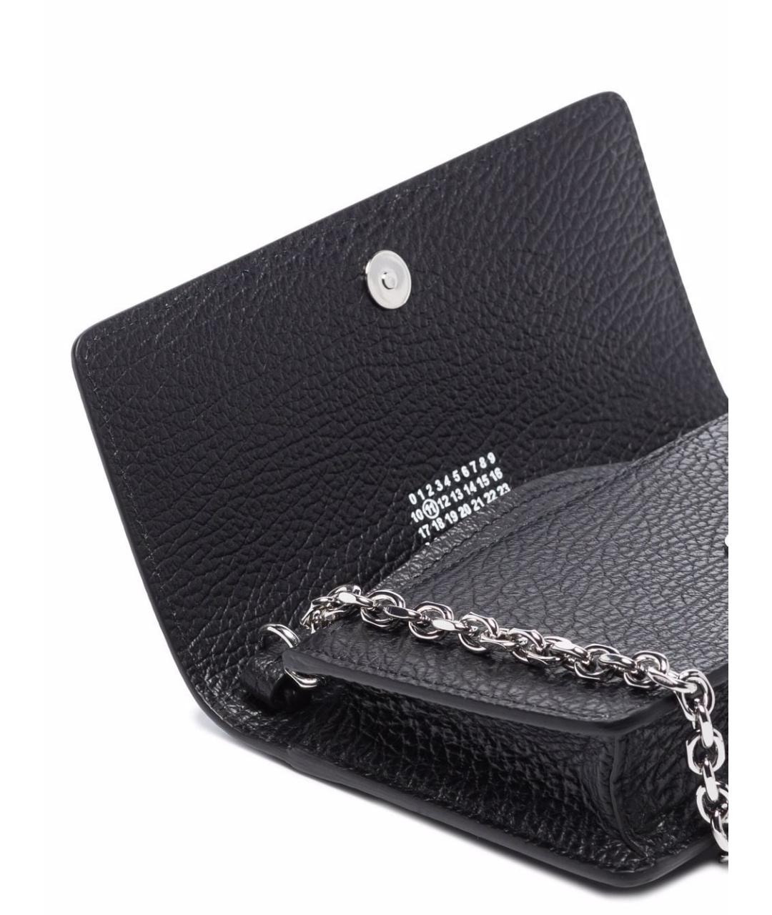 MAISON MARGIELA Черная кожаная сумка на плечо, фото 3