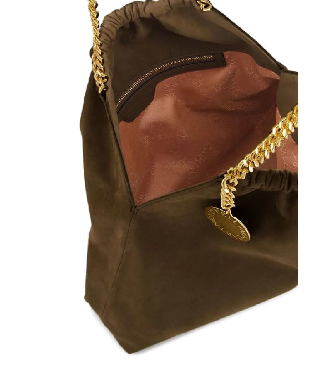 STELLA MCCARTNEY Коричневая сумка через плечо из искусственной кожи, фото 5