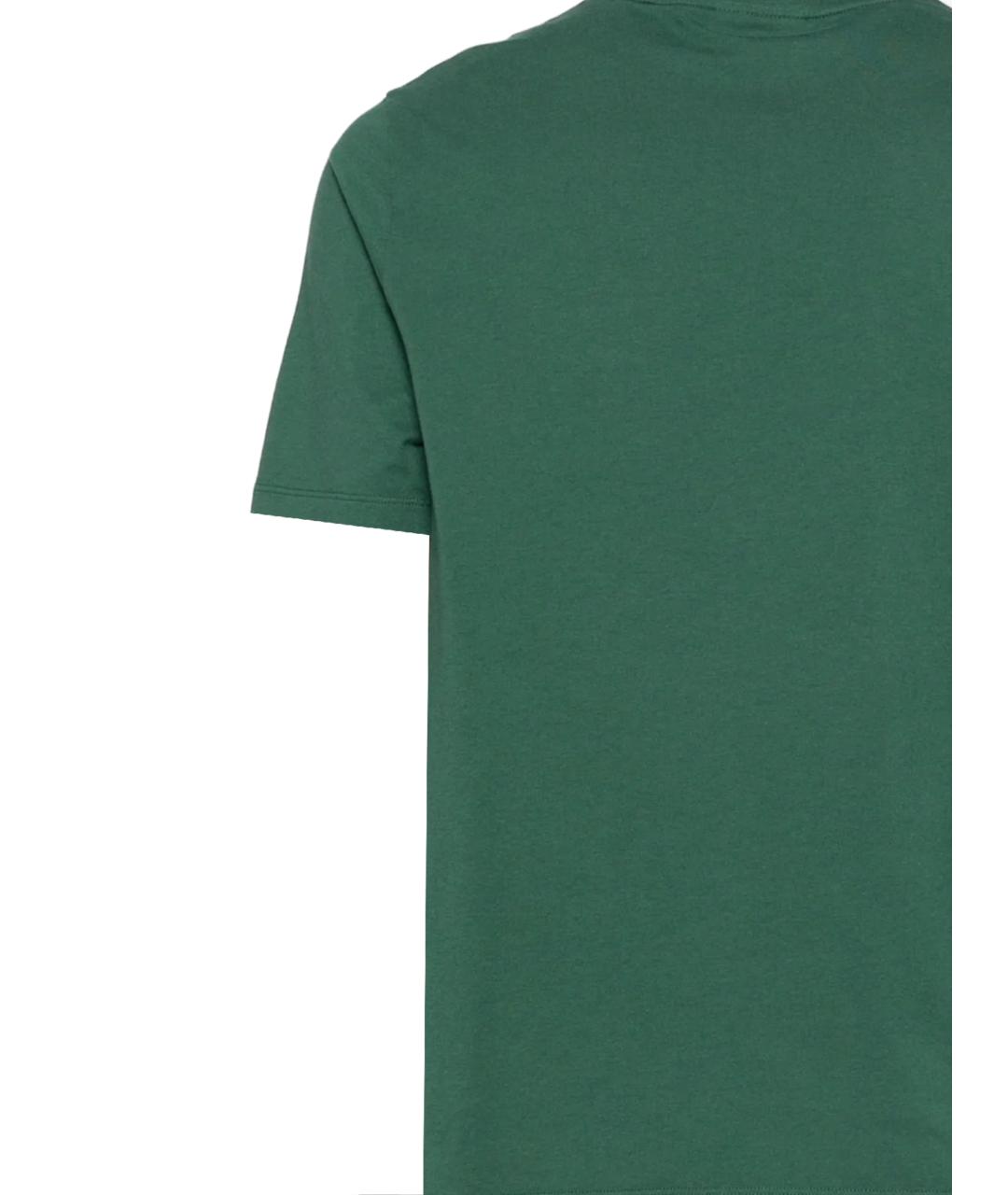 MAISON KITSUNE Зеленая хлопковая футболка, фото 3