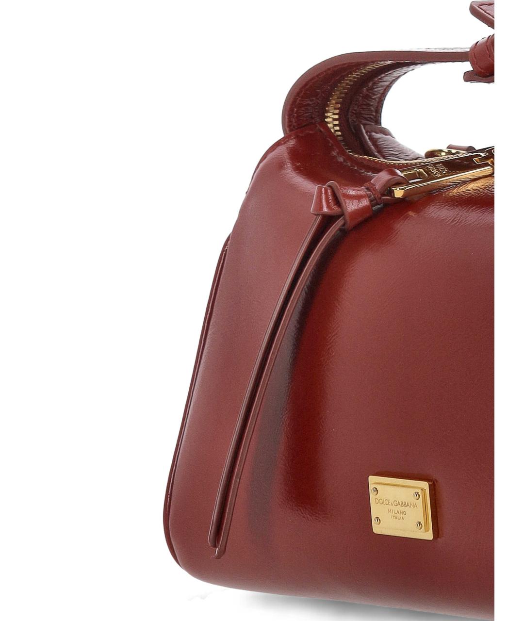 DOLCE&GABBANA Красная кожаная сумка через плечо, фото 4