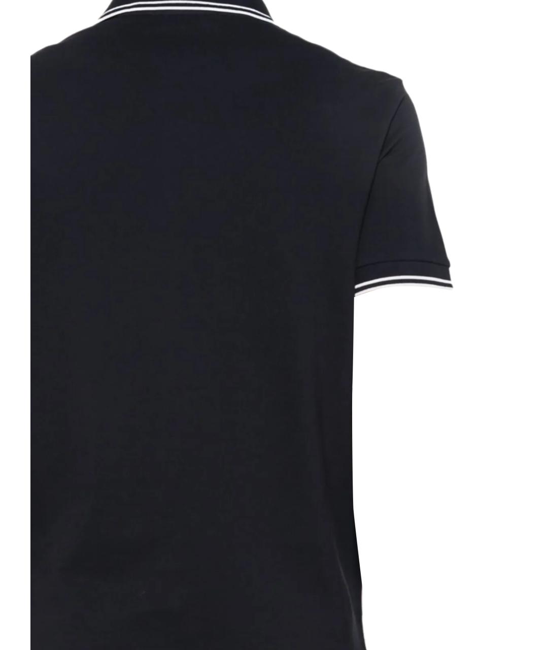 STONE ISLAND Темно-синее хлопковое поло с коротким рукавом, фото 3