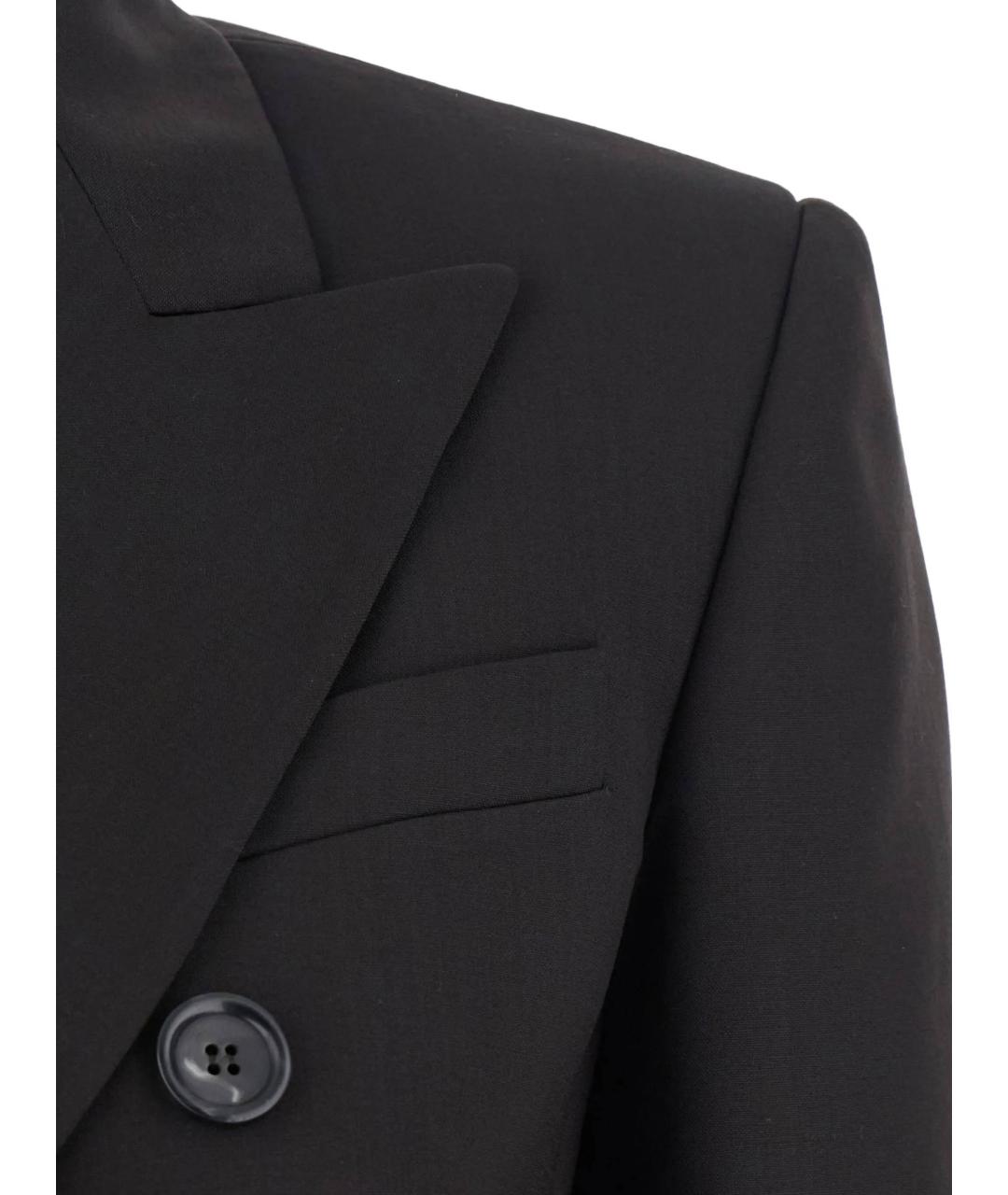 SPORTMAX Черный шерстяной жакет/пиджак, фото 2