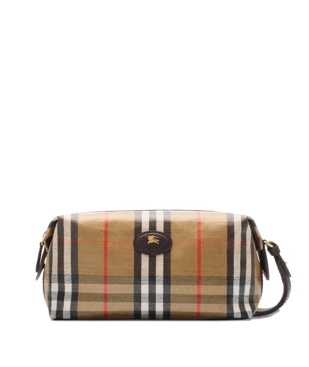 BURBERRY Бежевая хлопковая барсетка, фото 1