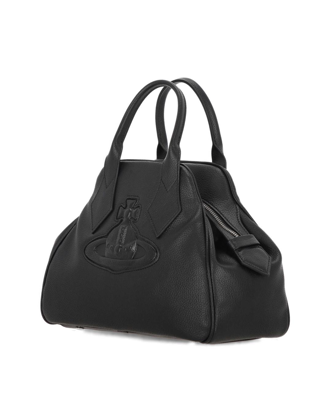 VIVIENNE WESTWOOD Черная сумка тоут из искусственной кожи, фото 2