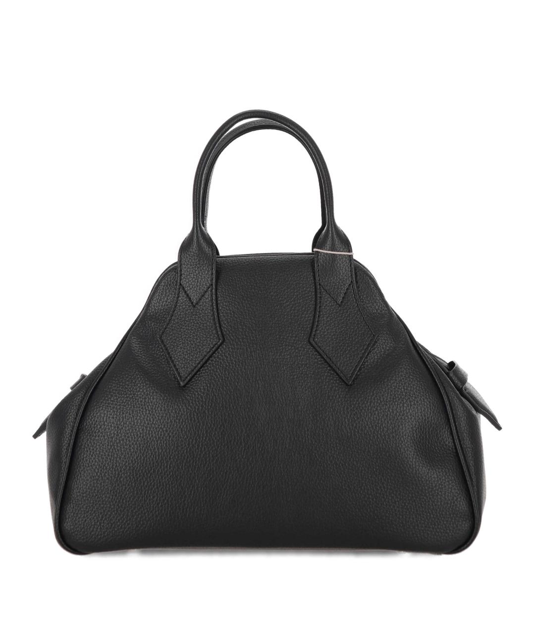 VIVIENNE WESTWOOD Черная сумка тоут из искусственной кожи, фото 3