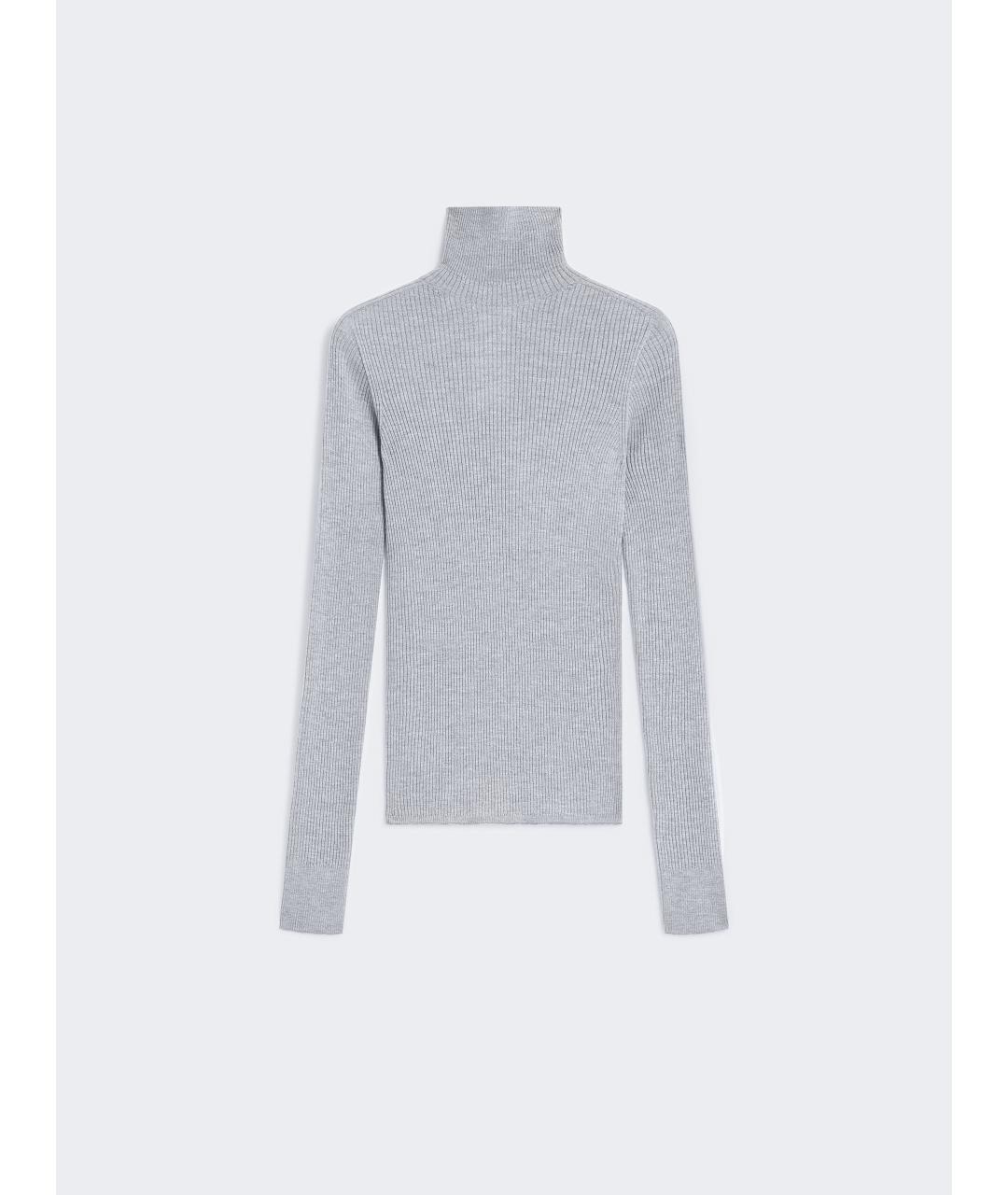 SPORTMAX Серый шерстяной джемпер / свитер, фото 3