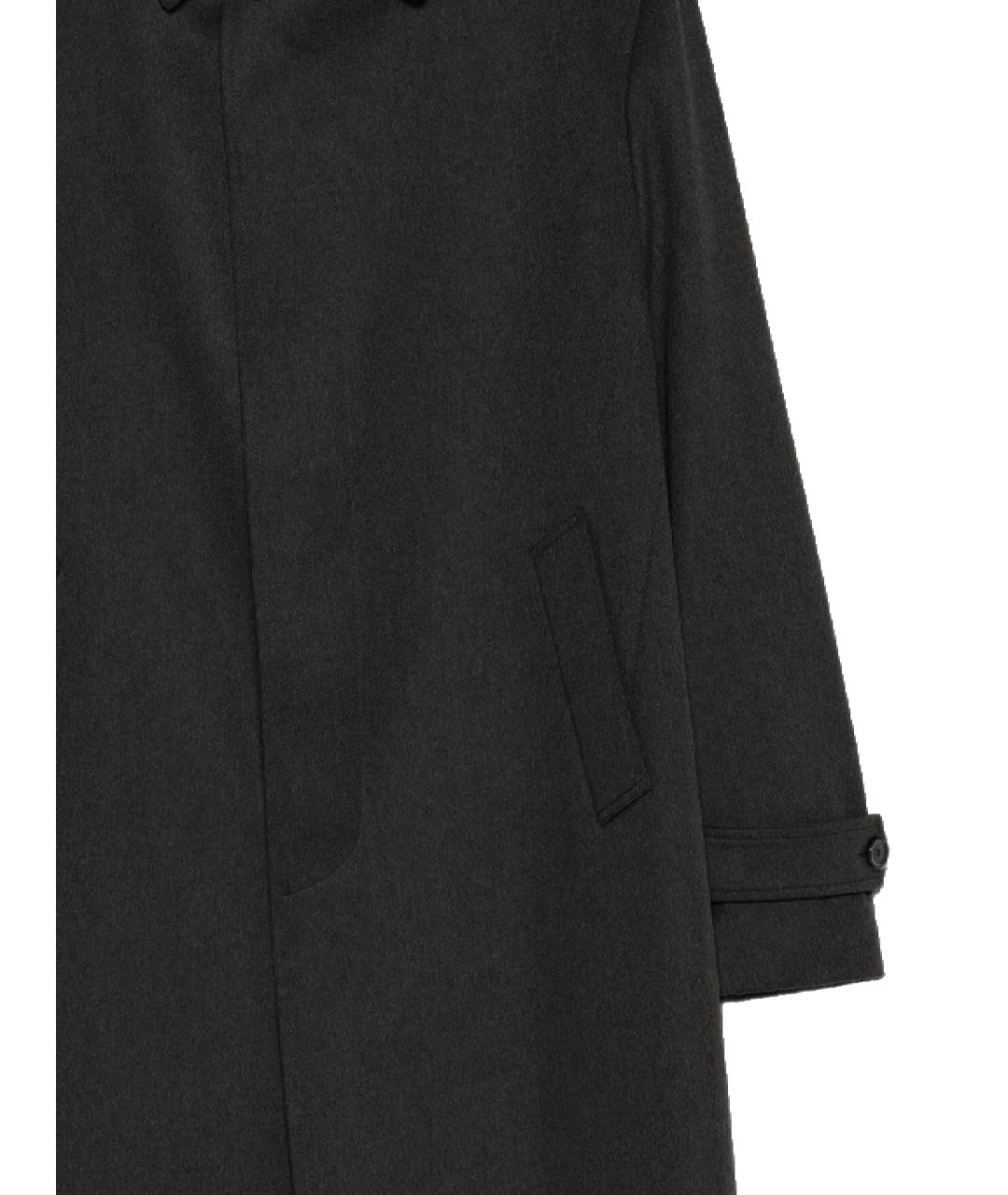 LARDINI Черное шерстяное пальто, фото 2