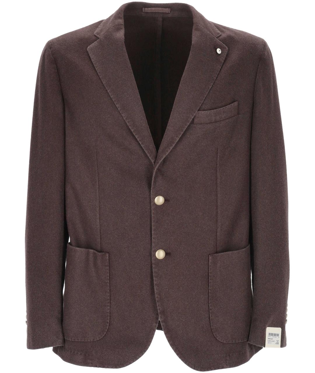 L.B.M. 1911 Коричневый шерстяной пиджак, фото 1