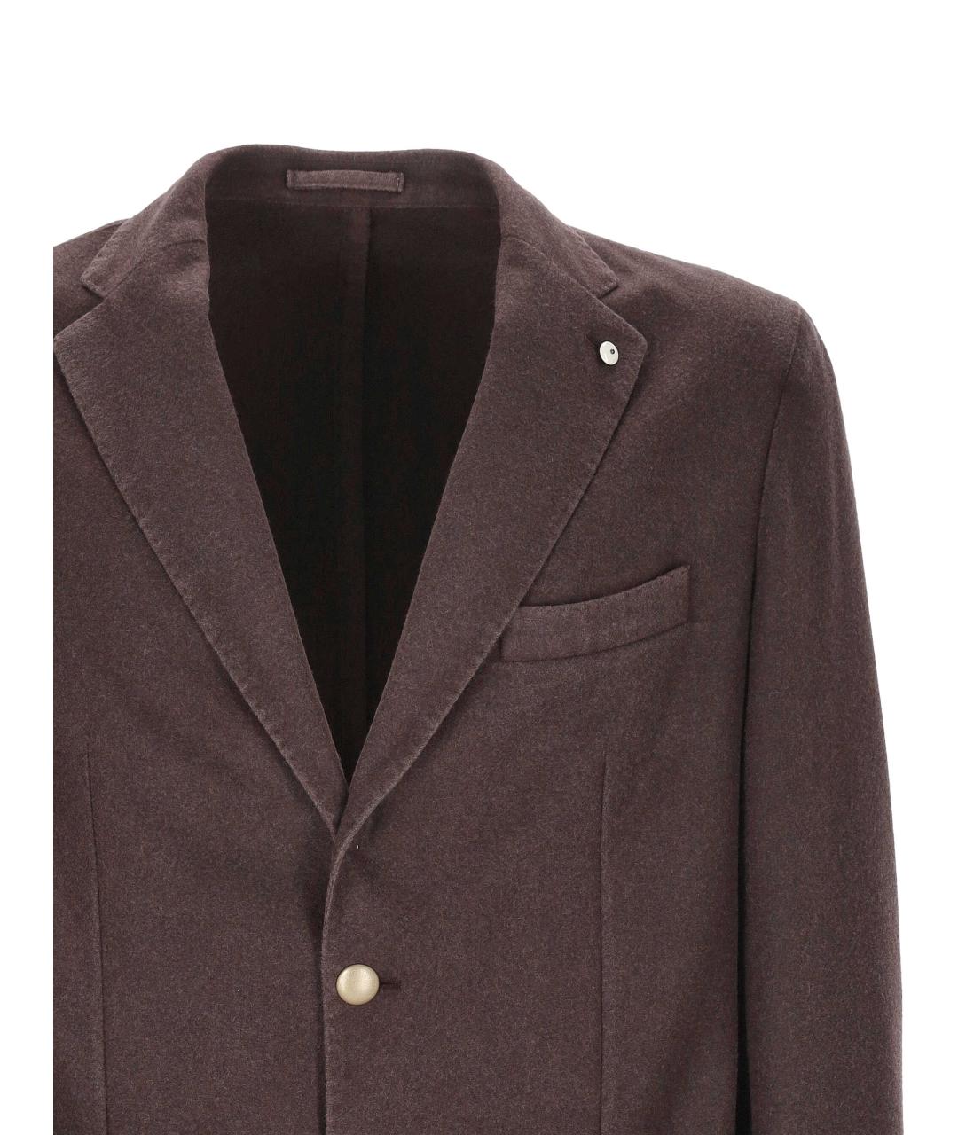 L.B.M. 1911 Коричневый шерстяной пиджак, фото 2