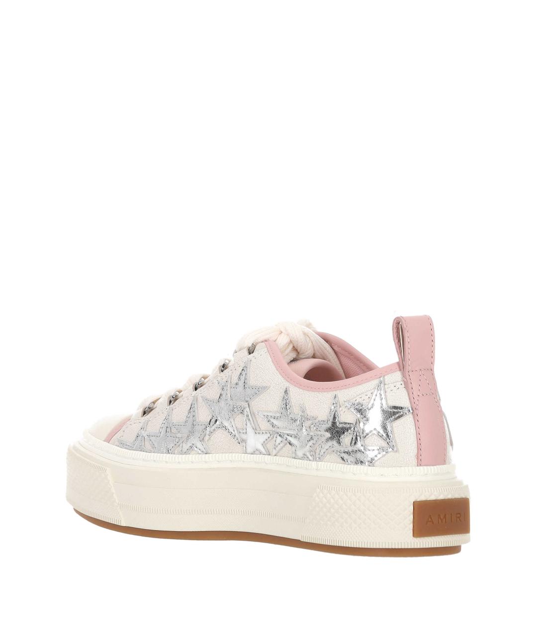 AMIRI Розовые кожаные кеды, фото 3