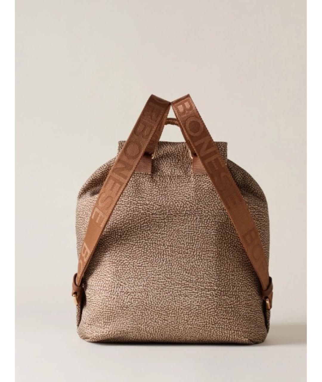 BORBONESE Бежевый рюкзак из искусственной кожи, фото 3