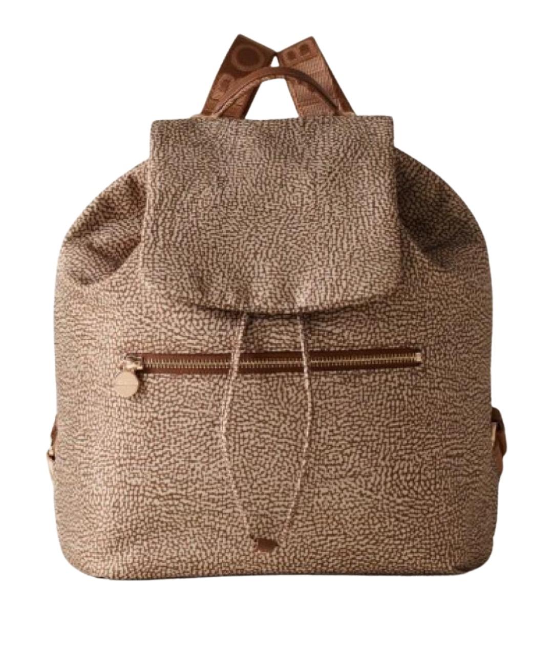 BORBONESE Бежевый рюкзак из искусственной кожи, фото 1