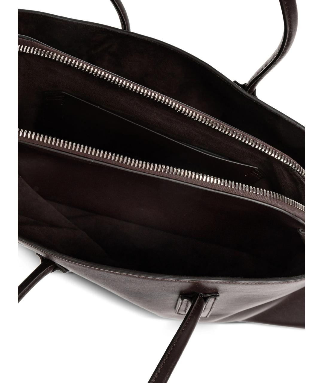 THE ATTICO Коричневая кожаная сумка тоут, фото 4