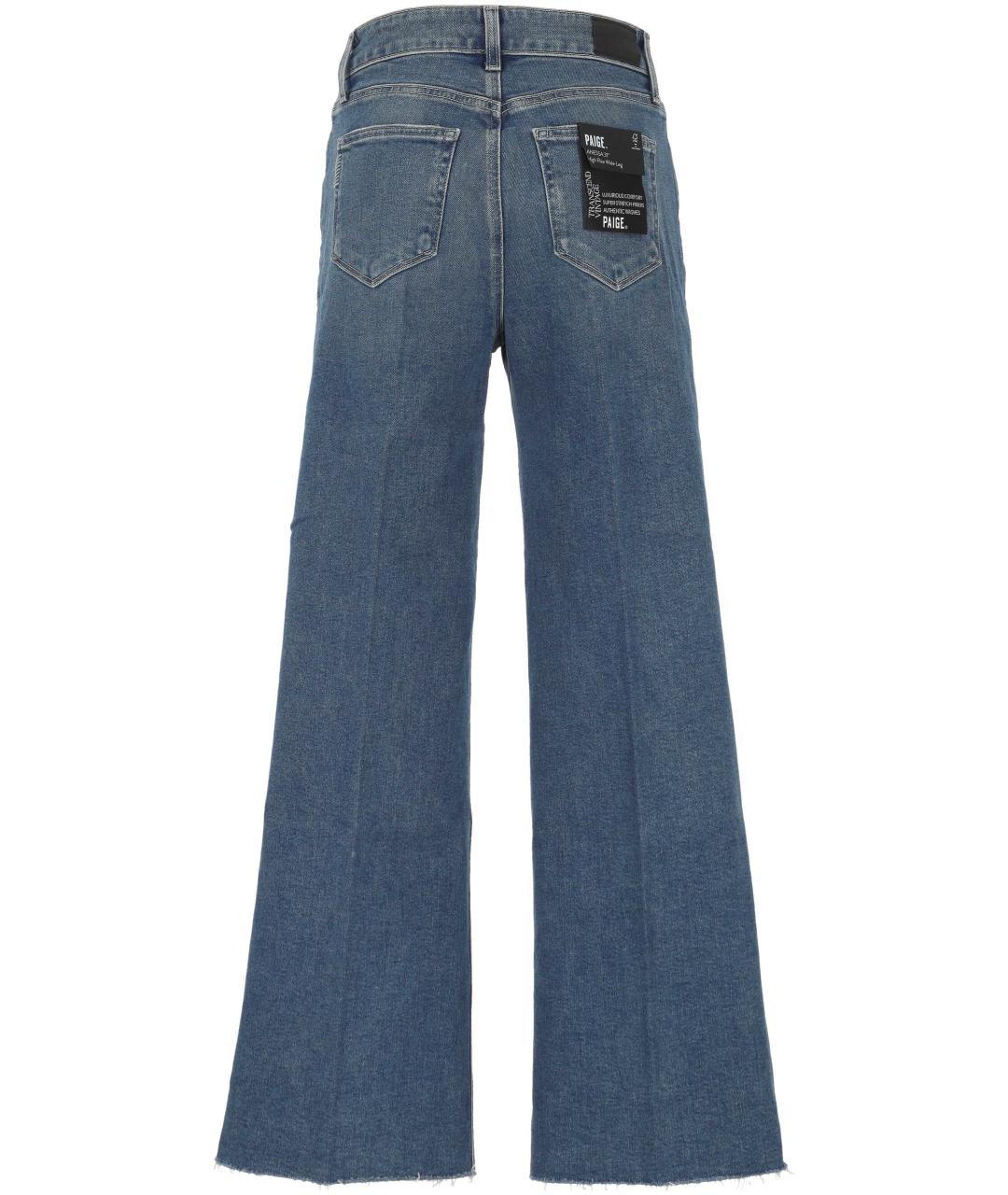PAIGE Синие хлопковые прямые джинсы, фото 3