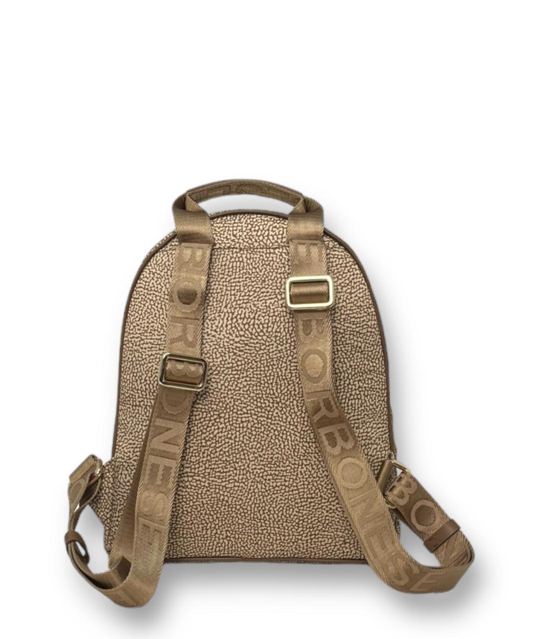 BORBONESE Бежевый рюкзак из искусственной кожи, фото 3