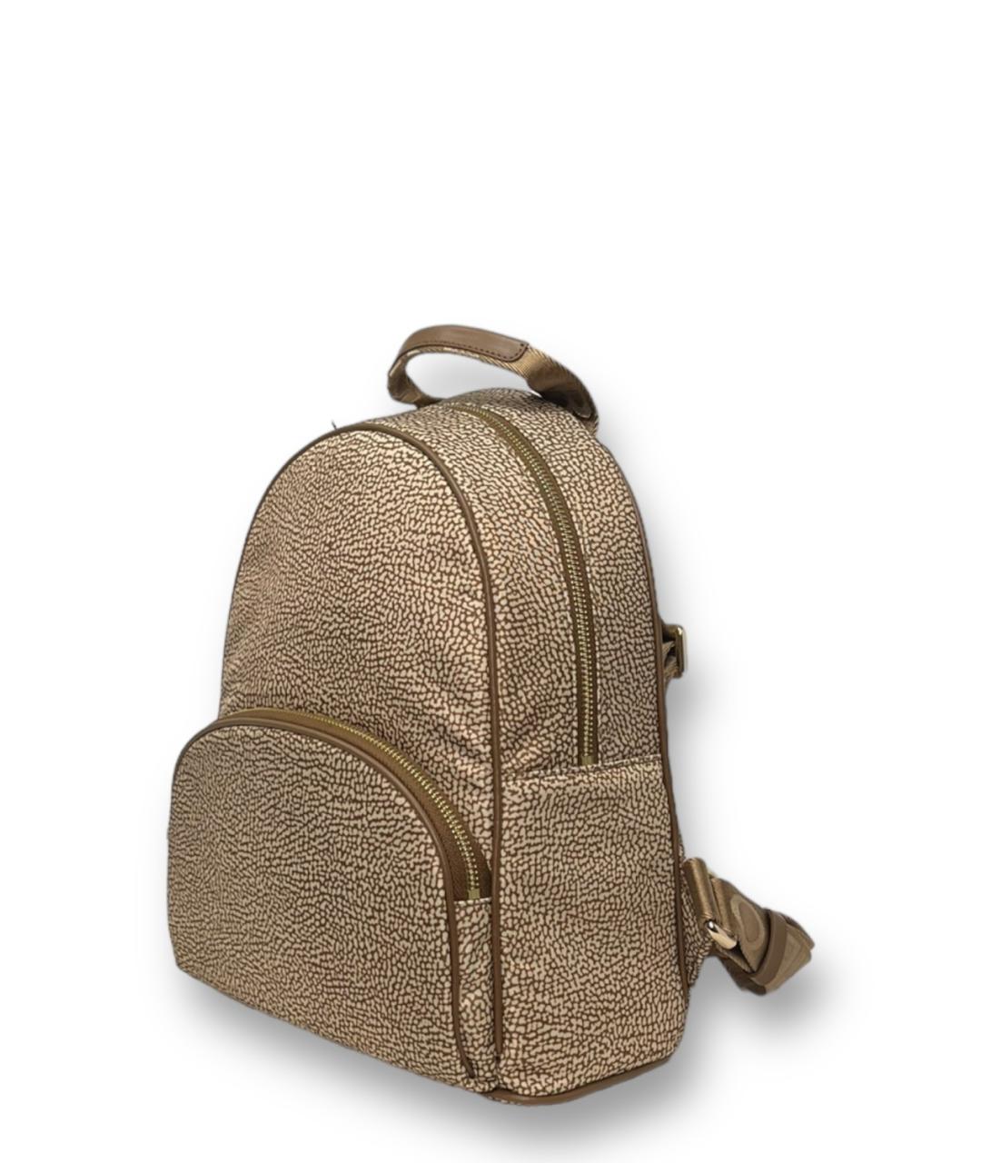 BORBONESE Бежевый рюкзак из искусственной кожи, фото 2