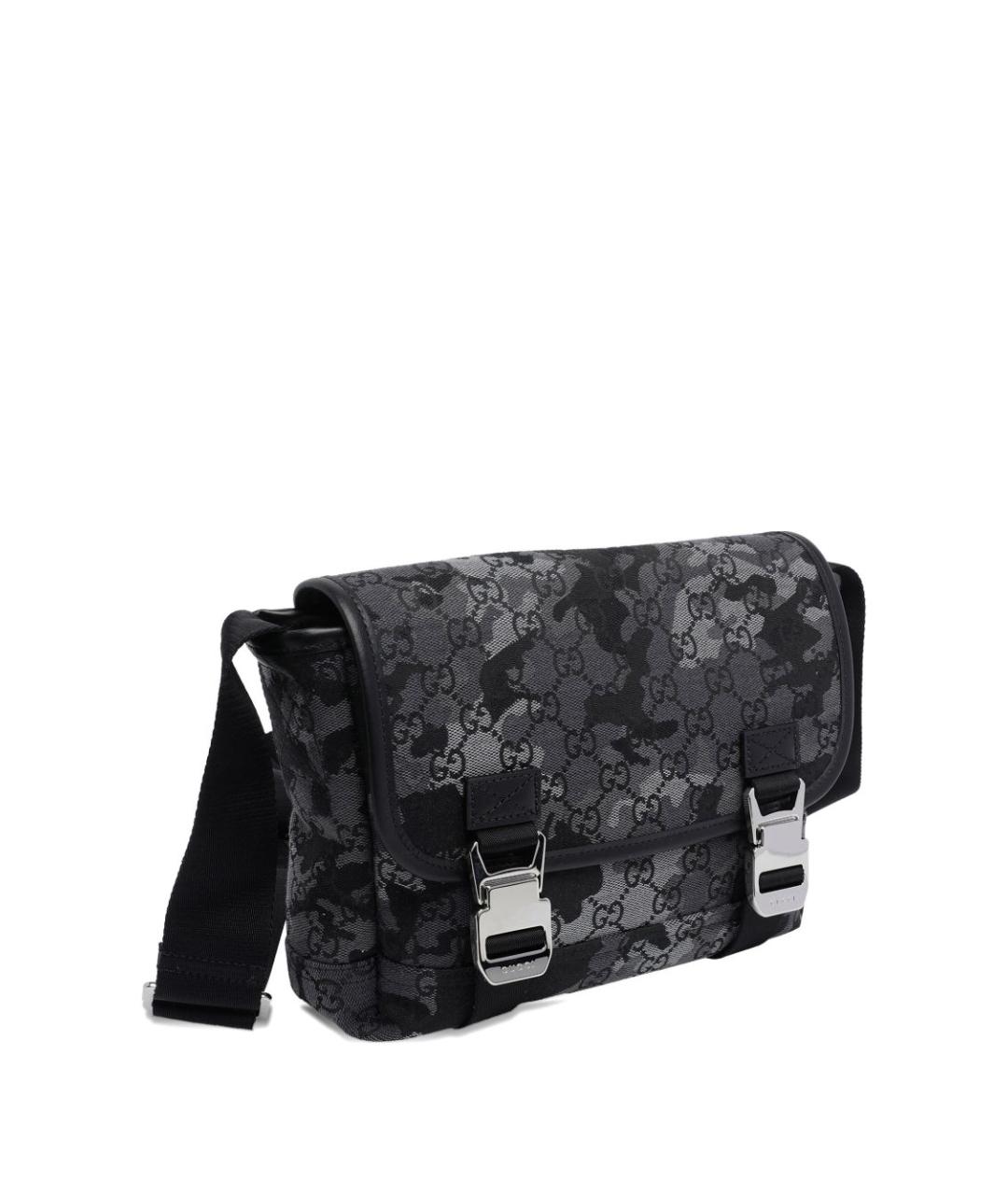 GUCCI Черная тканевая сумка на плечо, фото 2