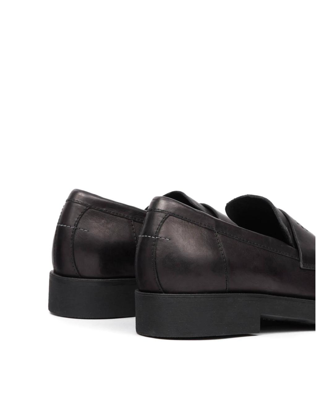 MM6 MAISON MARGIELA Черные кожаные лоферы, фото 4