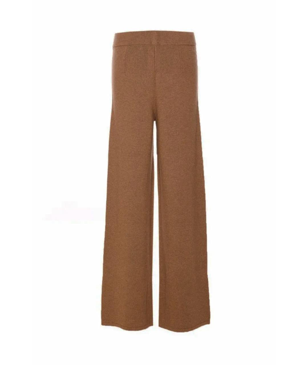 MAX MARA Бежевые кашемировые прямые брюки, фото 1