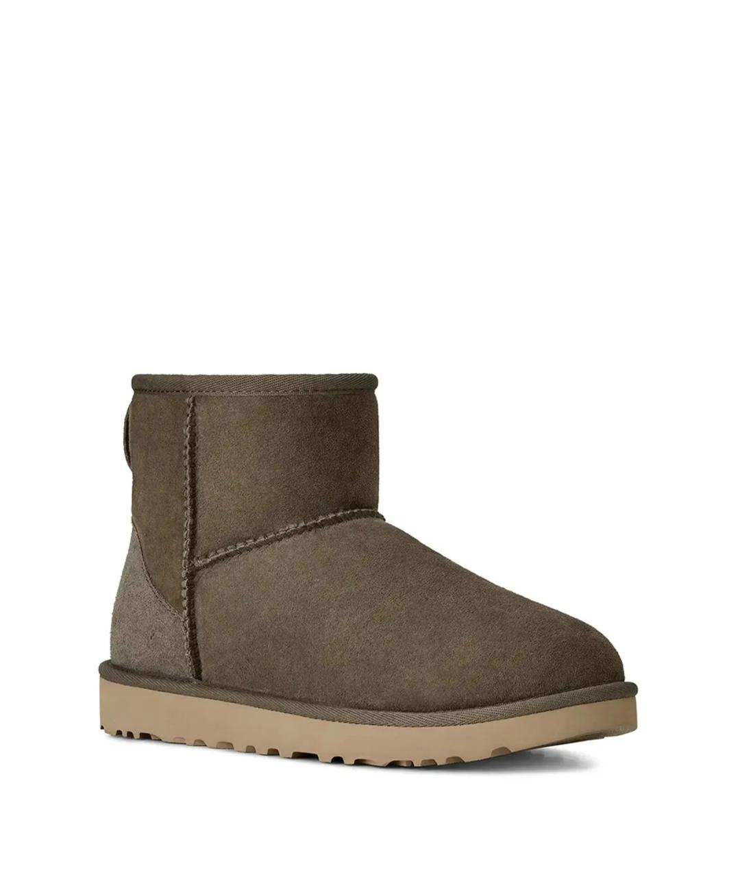 UGG AUSTRALIA Хаки нубуковые ботинки, фото 2