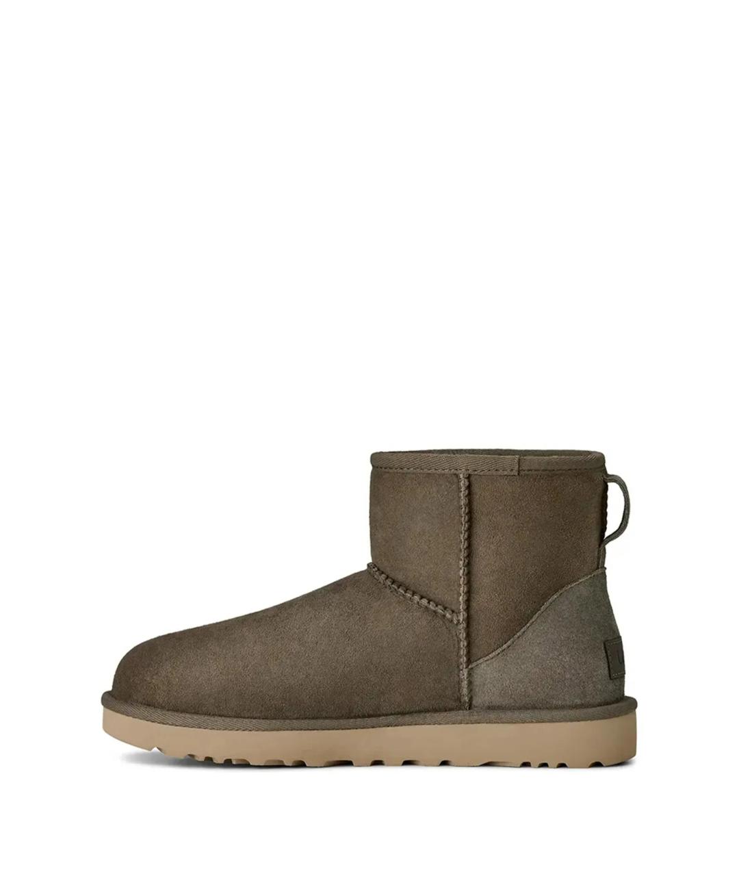UGG AUSTRALIA Хаки нубуковые ботинки, фото 4