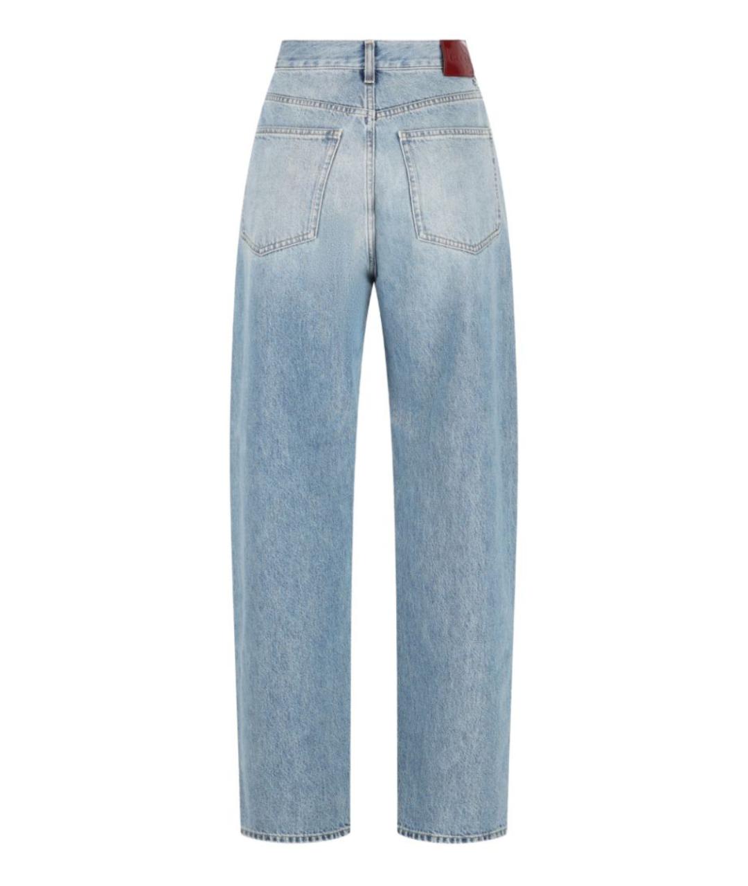 GUCCI Голубые хлопковые прямые джинсы, фото 3