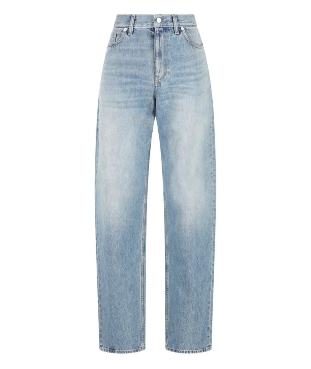 GUCCI Голубые хлопковые прямые джинсы, фото 1
