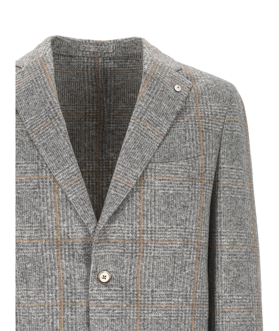 L.B.M. 1911 Серый хлопковый пиджак, фото 2